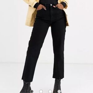 Topshop Women’s Straight Leg Black Jeans Size 28